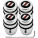 4 tappi per valvola antifurto Luxyline design