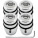 4 tappi per valvola antifurto Nissan AlmeraGTRMaxima bianco design