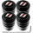 4 tappi per valvole antifurto Luxyline nero