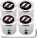 4 tappi per valvole antifurto Luxyline striato