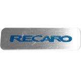 Piastrina Recaro in acciaio logobadgesigla