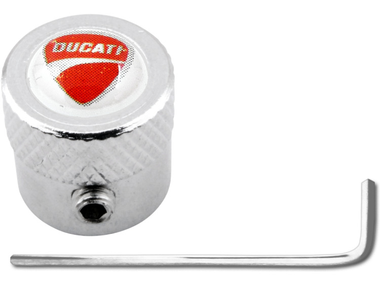 2 Ducati "striated" antitheft valve caps