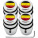 4 bouchons de valve antivol drapeau Belgique Belge design