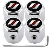 4 bouchons de valve antivol hexa