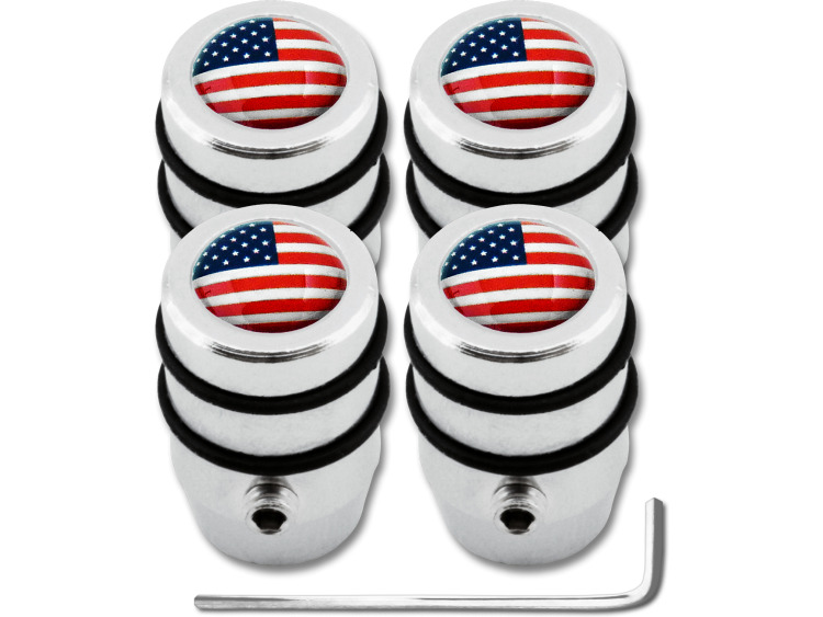 4 USA United States of America "design" antitheft valve caps