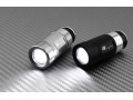 LED flashlight, rechargeable on the cigarette lighter silver gray