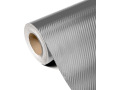 Luxyline 3D carbon fiber vinyl wrap sticker 40cm silver gray