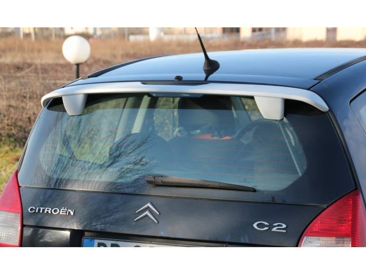 Heckspoiler / Flügel Citroën C2 v1 grundiert + Klebe zum Befestigen