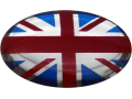 Cache-rivets pour plaque d'immatriculation Anglais Royaume-Uni UK (argent)