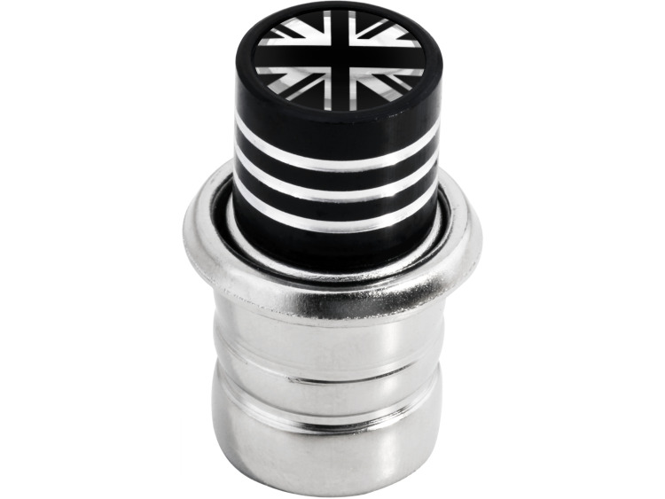 Allume-cigare Angleterre Royaume-Uni Anglais Union Jack British England noir noir & chrome