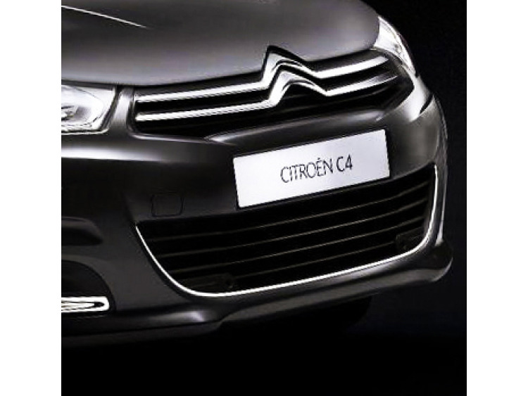 Baguette chromée de contour de calandre compatible Citroën C4 11-25