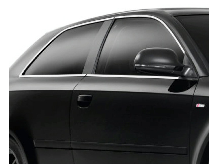 Baguette chromée de contour des vitres latérales compatible Audi A3 série 1 96-00/Série 1 Phase 2 00