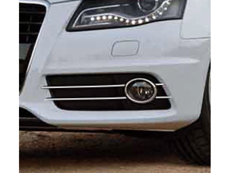 Baguette chromée pour antibrouillards compatible Audi A4 série 3 07-11 & Audi A4 série 3 avant 08-11