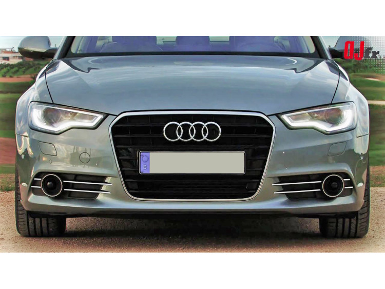 Baguette chromée pour antibrouillards pour Audi A6 Série 4 Avant 10-15 & Audi A6 Série 4 Berline 10-