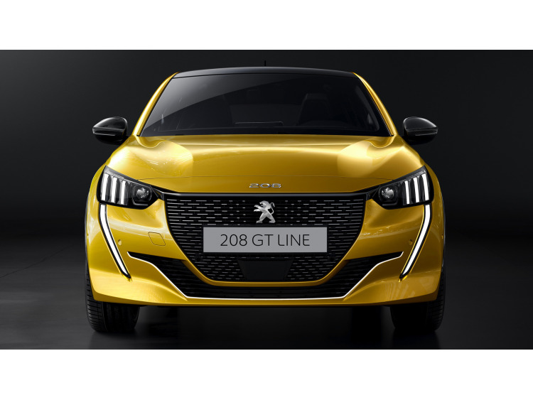 Baguette de calandre inférieure chromée compatible Peugeot 208 II 19-25