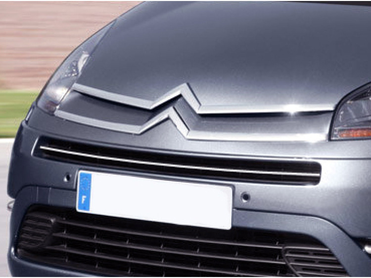Baguette de calandre supérieure chromée compatible Citroën C4 Grand Picasso (06-13)