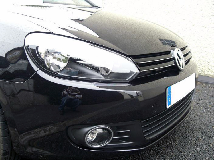 Grille calandre plastique noire avec chrome pour Volkswagen Golf 6