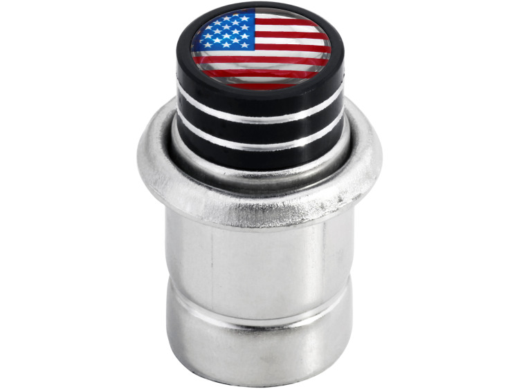 Cigarette lighter American flag USA United States "short" black