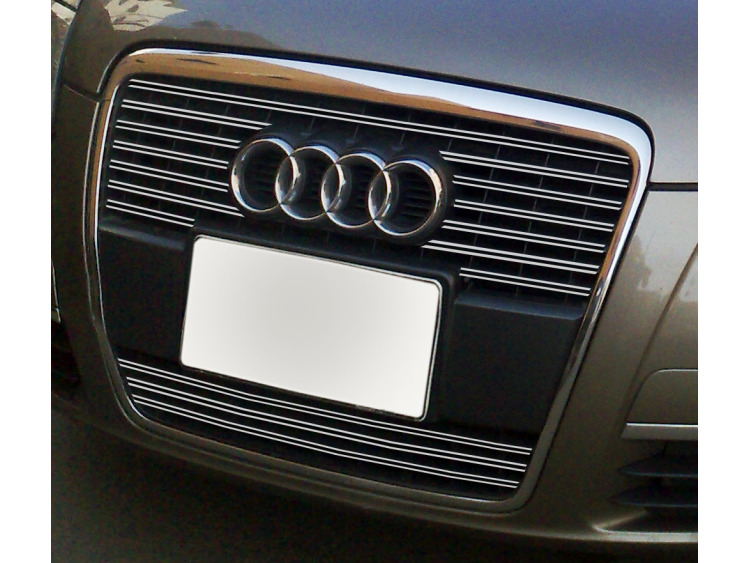 Doppia cornice per griglia radiatore cromata Audi A6 Série 3 Avant 05-08 & Audi A6 Série 3 Berline 0