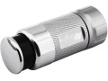 LED flashlight, rechargeable on the cigarette lighter silver gray