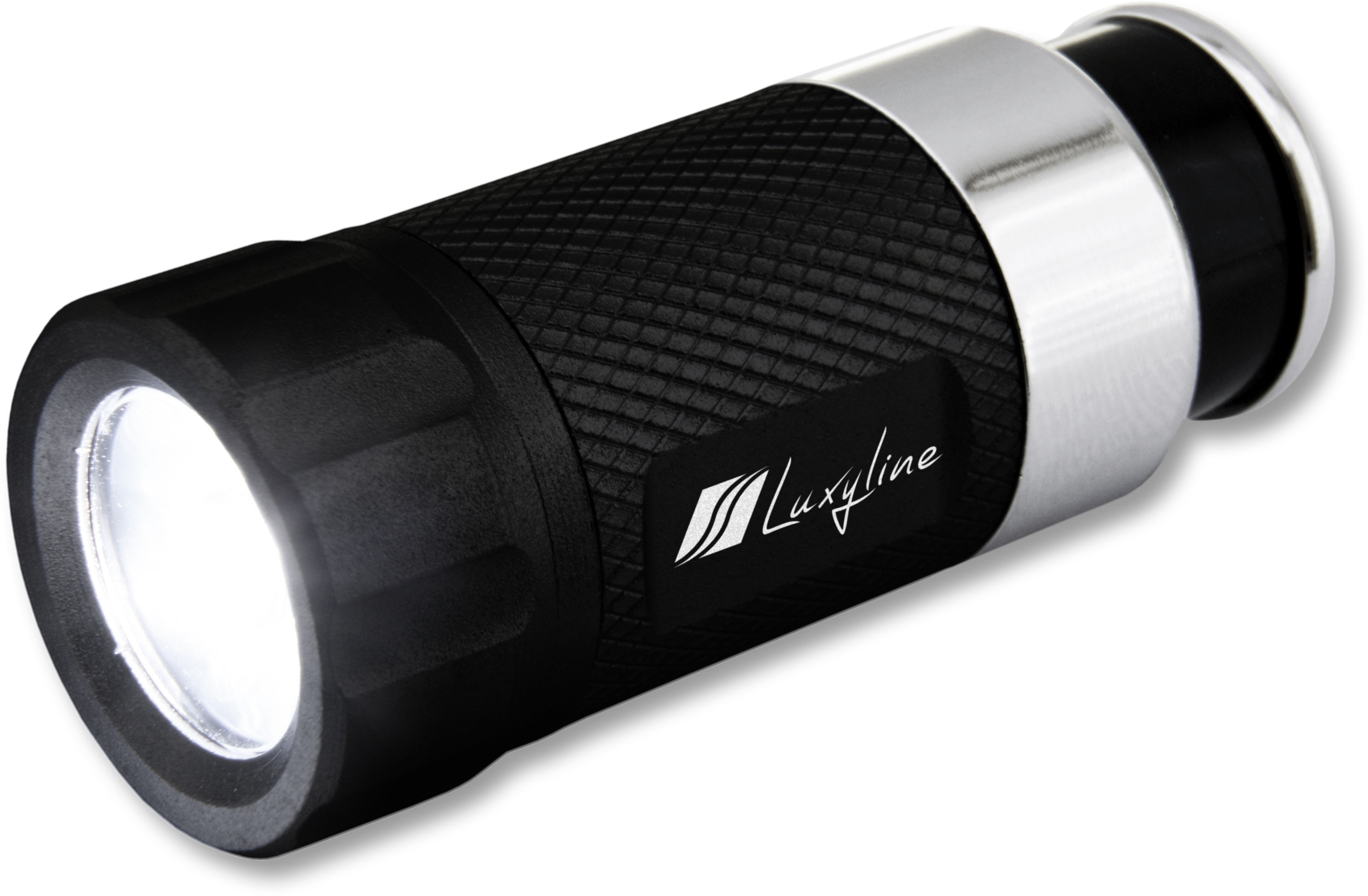 Aluminium-Lampe LED Taschenlampe Auto PKW 12V aufladbar am Zigarettenanzünder 