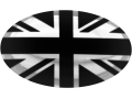 Cigarette lighter British flag Great Britain UK black & chrome