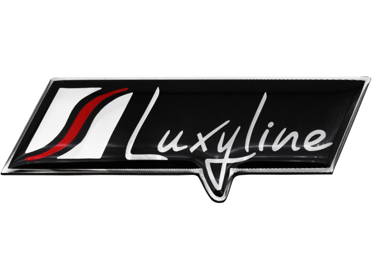 Logo Luxyline en aluminium badge/sigle