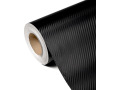 Luxyline 3D carbon fiber vinyl wrap sticker 30cm glossy black