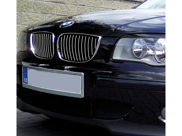 Radiator grill chrome trim compatible with BMW Série 1 E81 07-11,E82 07-13 coupé,E87 04-07,E87 LCI 0