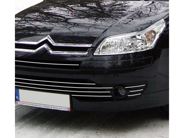 Radiator grill chrome trim compatible with Citroën C4 0411 Citroën C4 Berline Citroën C4 Coupé