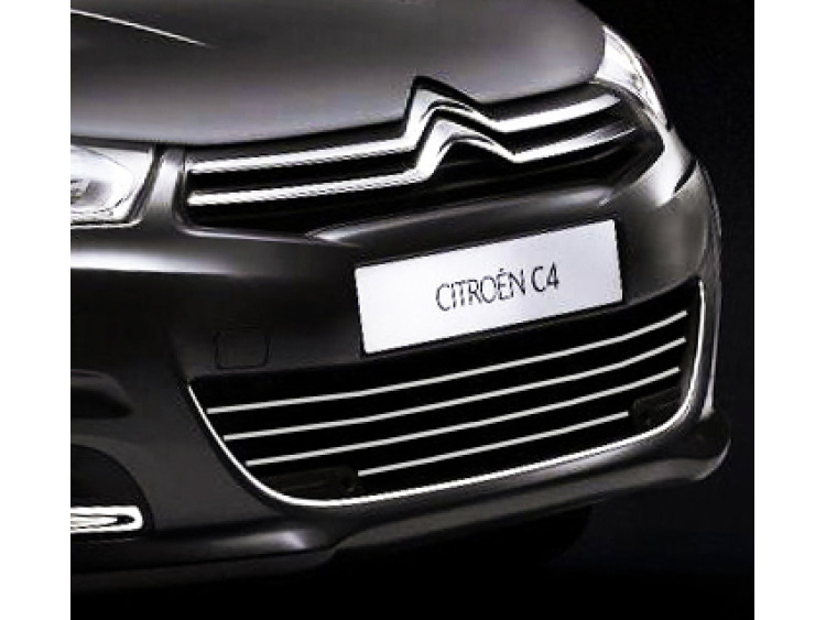 Radiator grill chrome trim compatible with Citroën C4 11-24