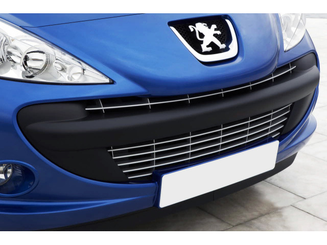 Radiator grill chrome trim compatible with Peugeot 206 plus 