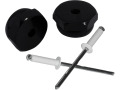 Cache-rivets pour plaque d'immatriculation Drapeau Anglais Royaume-Uni UK (noir)