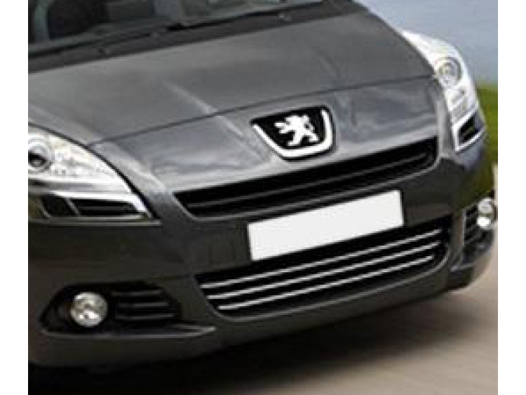 Zier-Chromleiste für Kühlergrill-Unterteil Peugeot 5008 09-13 & Peugeot 5008 phase 2 13-25